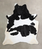 Black and White X-Large Brazilian Cowhide Rug 7'8