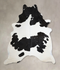 Black and White XX-Large Brazilian Cowhide Rug 7'9
