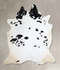 Black and White XX-Large Brazilian Cowhide Rug 7'9