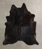Solid Black X-Large Brazilian Cowhide Rug 7'1