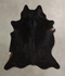 Solid Black X-Large Brazilian Cowhide Rug 7'0