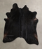Solid Black X-Large Brazilian Cowhide Rug 6'11