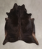 Solid Black X-Large Brazilian Cowhide Rug 7'1
