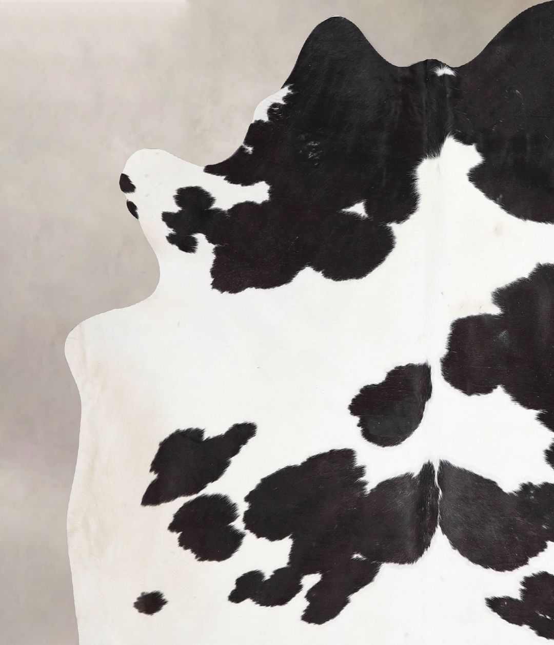 Black and White X-Large Brazilian Cowhide Rug 6'7"H x 6'4"W #A46016 by