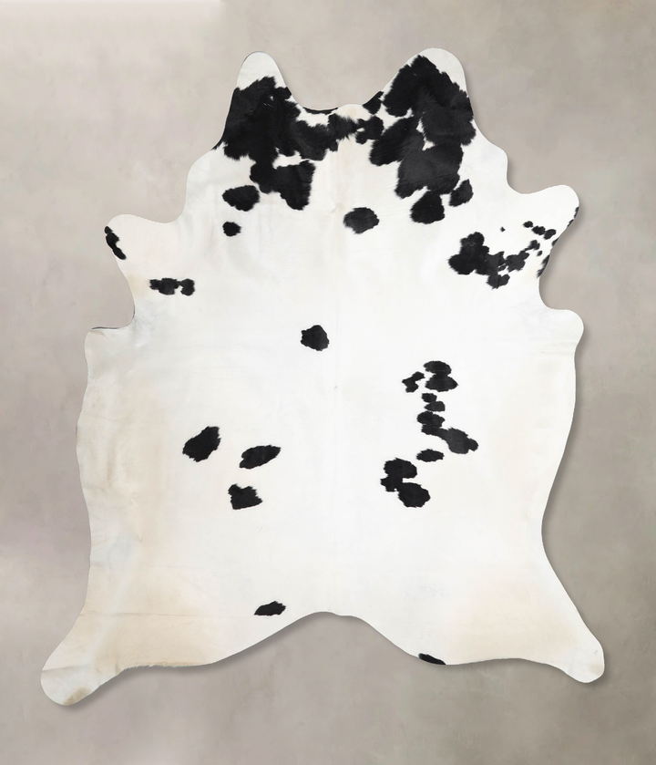 Black and White XX-Large Brazilian Cowhide Rug 7'10"H x 6'9"W #A46018 by Hudson Hides