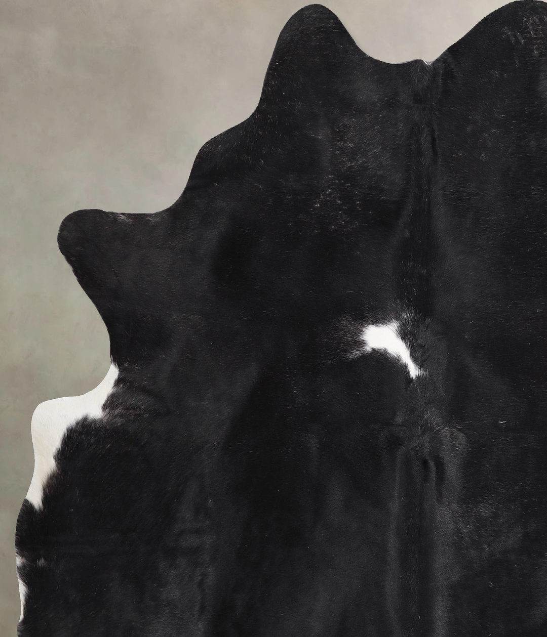 Black and White X-Large Brazilian Cowhide Rug 7'1"H x 6'2"W #A46095 by
