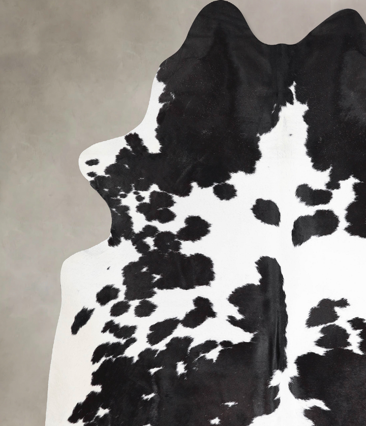 Black and White XX-Large Brazilian Cowhide Rug 7'11"H x 6'10"W #A46105 by Hudson Hides