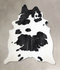 Black and White XX-Large Brazilian Cowhide Rug 8'6