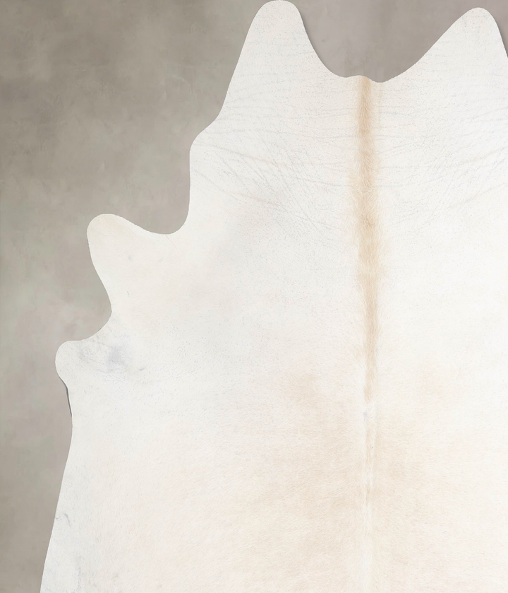 Ivory with Beige XX-Large Brazilian Cowhide Rug 7'10"H x 7'5"W #A46110 by Hudson Hides