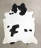Black and White XX-Large Brazilian Cowhide Rug 8'0