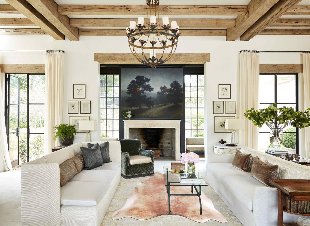 Taupe Large Brazilian Cowhide Rug 6'4"H x 5'11"W #A46137 by Hudson Hid