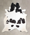 Black and White XX-Large Brazilian Cowhide Rug 8'6
