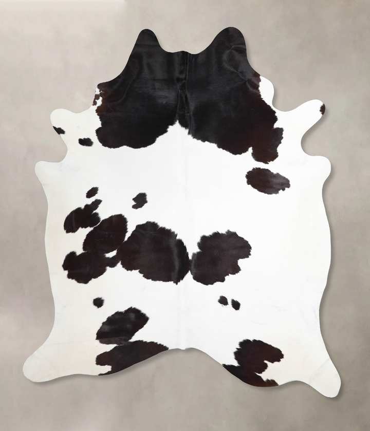 Black and White XX-Large Brazilian Cowhide Rug 7'10"H x 6'9"W #A46154 by Hudson Hides