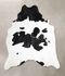 Black and White XX-Large Brazilian Cowhide Rug 7'3