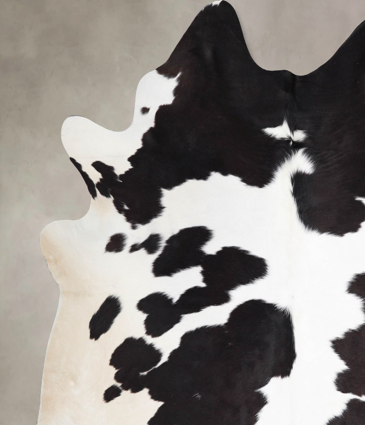 Black and White XX-Large Brazilian Cowhide Rug 7'8"H x 7'0"W #A46157 by Hudson Hides