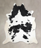 Black and White XX-Large Brazilian Cowhide Rug 8'3