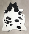 Black and White XX-Large Brazilian Cowhide Rug 7'7