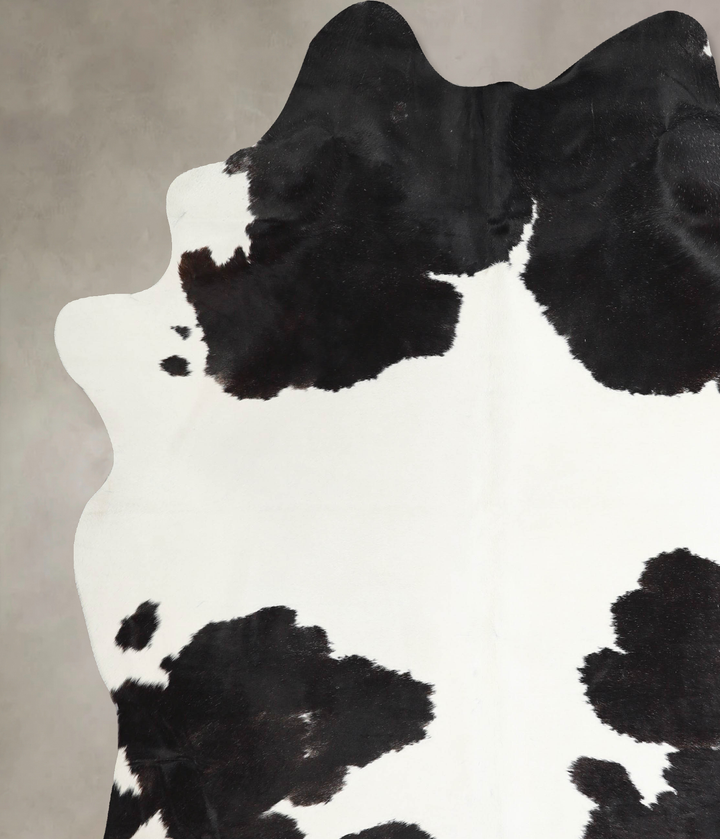Black and White XX-Large Brazilian Cowhide Rug 8'1"H x 6'10"W #A46166 by Hudson Hides