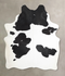 Black and White Large Brazilian Cowhide Rug 6'9