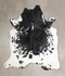 Salt and Pepper Black Large Brazilian Cowhide Rug 6'3