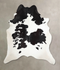 Black and White XX-Large Brazilian Cowhide Rug 7'6