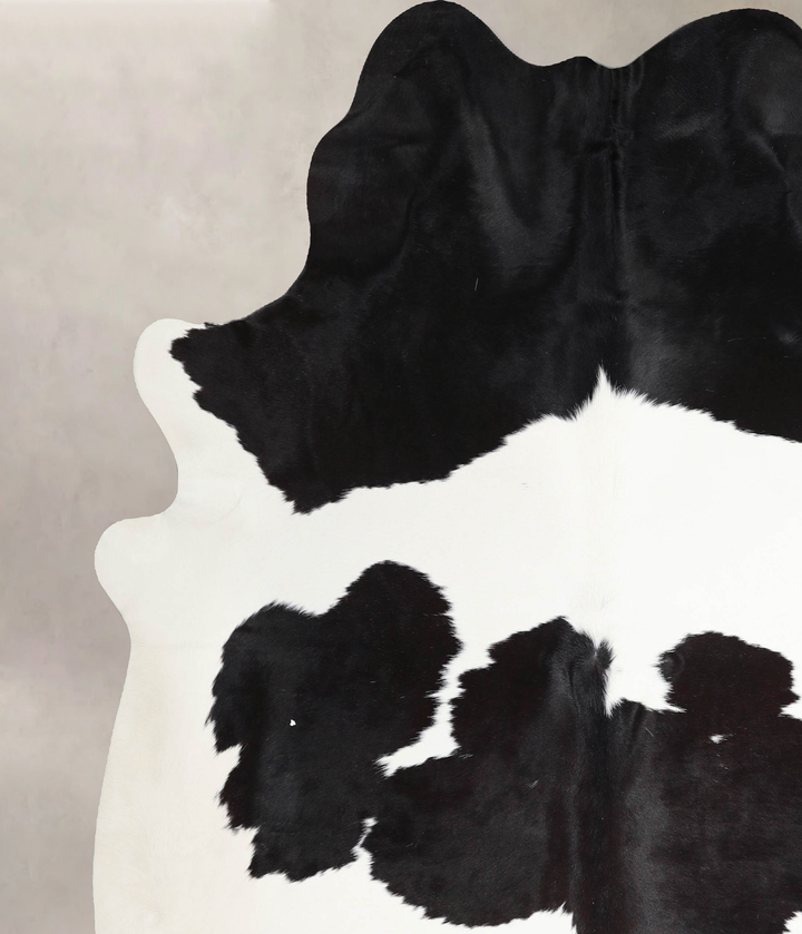 Black and White XX-Large Brazilian Cowhide Rug 7'8"H x 6'10"W #A46203 by Hudson Hides