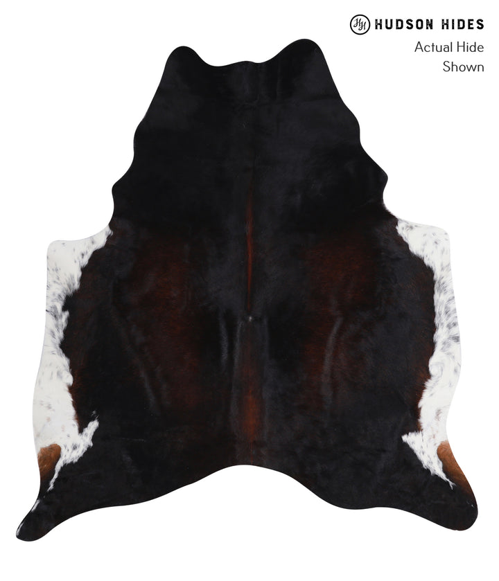 Chocolate and White X-Large Brazilian Cowhide Rug 6'11"H x 6'3"W #A4621 by Hudson Hides