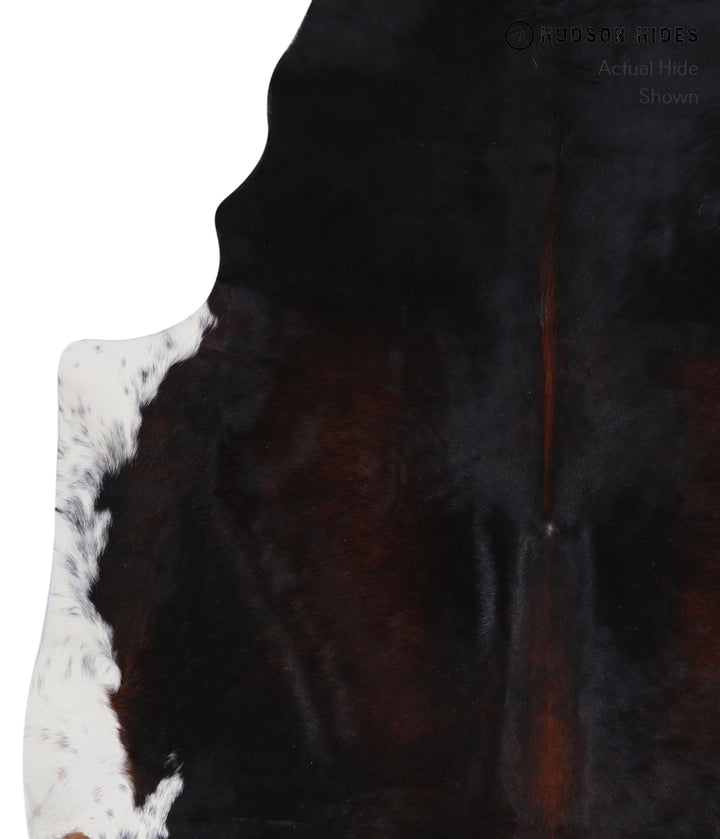 Chocolate and White X-Large Brazilian Cowhide Rug 6'11"H x 6'3"W #A4621 by Hudson Hides