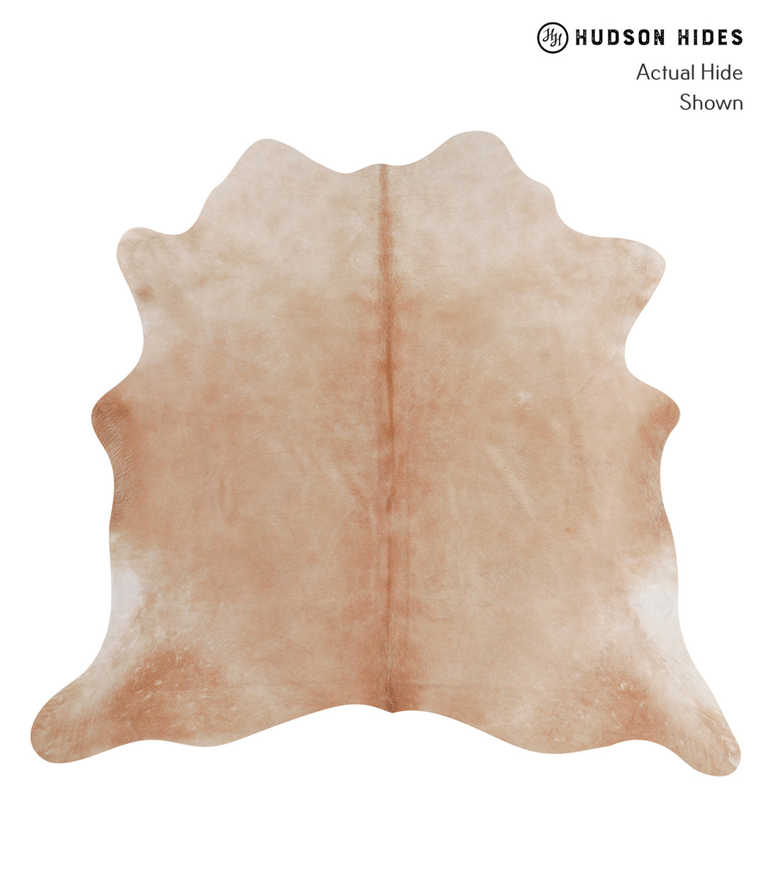 Beige X-Large Brazilian Cowhide Rug 6'2"H x 6'9"W #A4626 by Hudson Hid