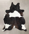 Chocolate and White X-Large Brazilian Cowhide Rug 7'5