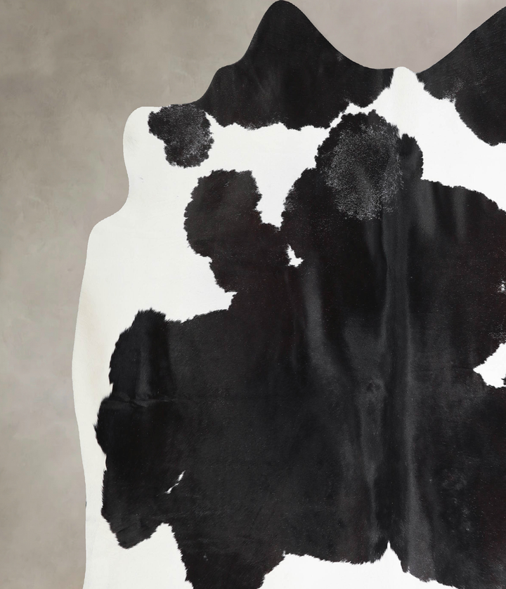 Black and White XX-Large Brazilian Cowhide Rug 6'11"H x 7'4"W #A46295 by Hudson Hides