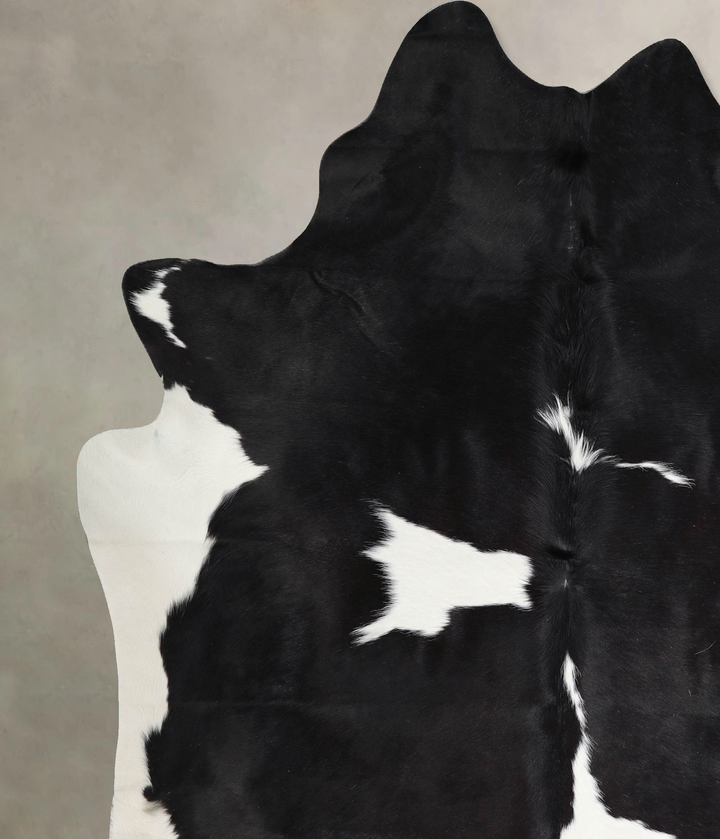 Black and White XX-Large Brazilian Cowhide Rug 7'11"H x 7'0"W #A46296 by Hudson Hides