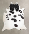 Black and White XX-Large Brazilian Cowhide Rug 8'5