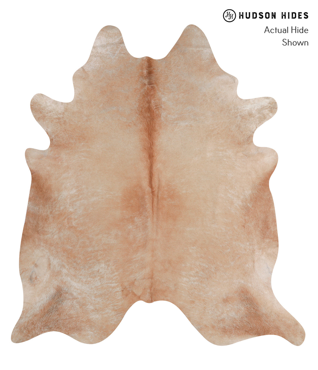 Beige XX-Large Brazilian Cowhide Rug 7'6"H x 6'11"W #A4634 by Hudson H