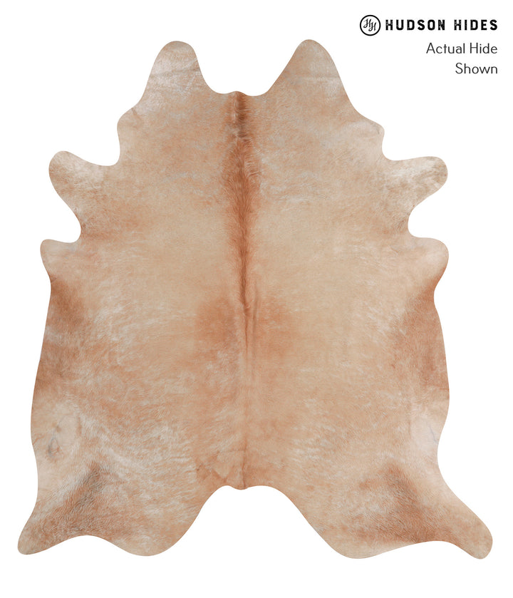 Beige XX-Large Brazilian Cowhide Rug 7'6"H x 6'11"W #A4634 by Hudson Hides