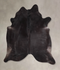 Solid Black XX-Large Brazilian Cowhide Rug 7'5