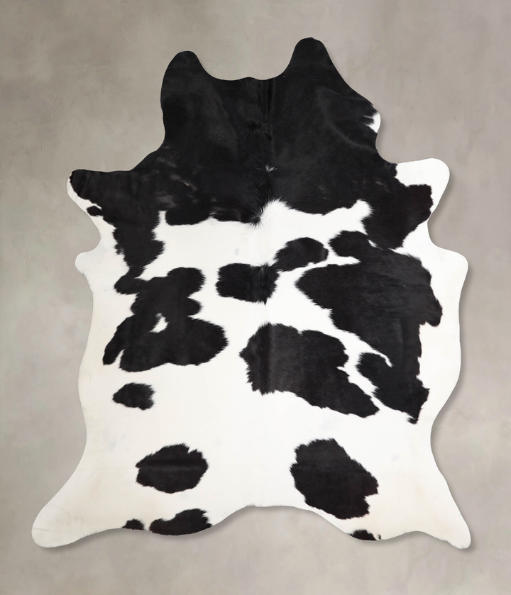 Black and White XX-Large Brazilian Cowhide Rug 8'0"H x 6'7"W #A46412 by Hudson Hides