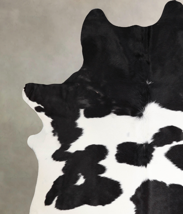 Black and White XX-Large Brazilian Cowhide Rug 8'0"H x 6'7"W #A46412 by Hudson Hides