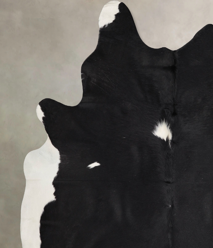 Black and White X-Large Brazilian Cowhide Rug 7'5"H x 6'4"W #A46432 by Hudson Hides