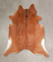 Solid Brown X-Large Brazilian Cowhide Rug 7'1
