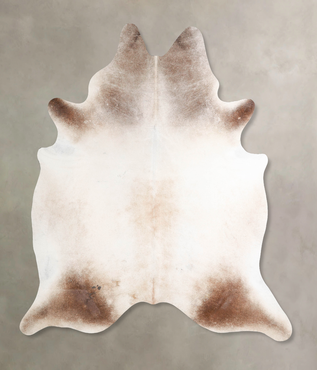 Grey with Beige X-Large Brazilian Cowhide Rug 7'3"H x 6'7"W #A46457 by