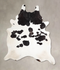 Black and White XX-Large Brazilian Cowhide Rug 8'5