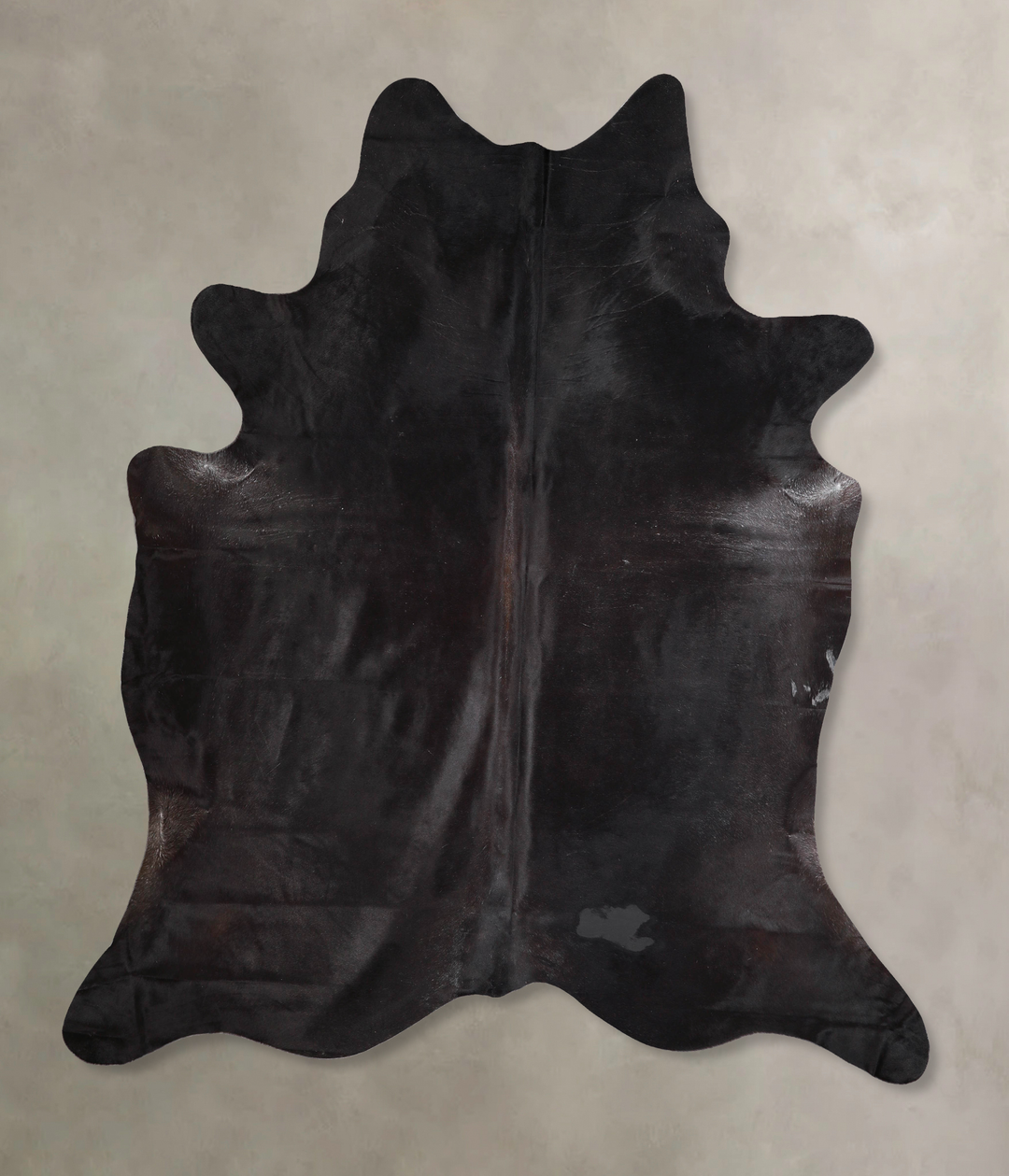 Solid Black XX-Large Brazilian Cowhide Rug 8'4"H x 7'3"W #A46482 by Hu