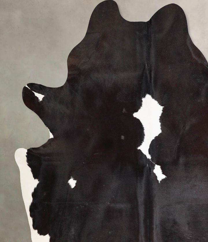 Black and White XX-Large Brazilian Cowhide Rug 7'6"H x 6'10"W #A46494 by Hudson Hides