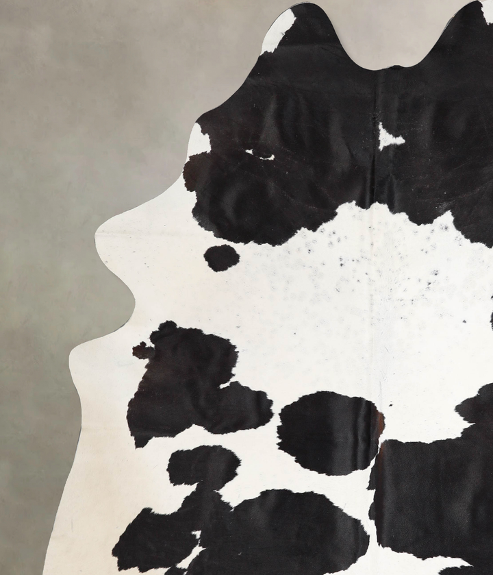 Black and White XX-Large Brazilian Cowhide Rug 8'1"H x 6'10"W #A46515 by Hudson Hides