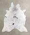 Salt and Pepper Black X-Large Brazilian Cowhide Rug 6'10