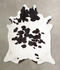 Black and White XX-Large Brazilian Cowhide Rug 7'6