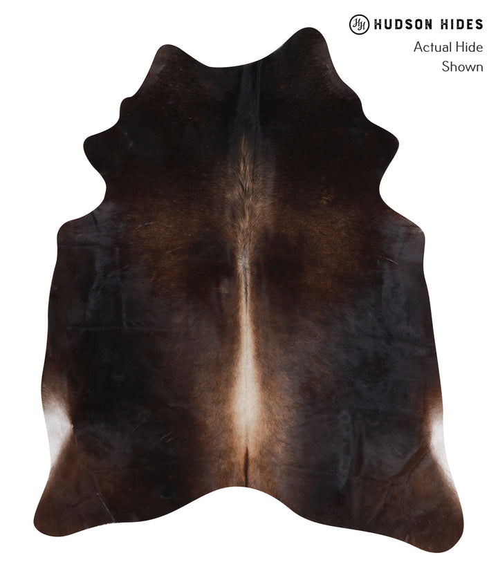 Chocolate X-Large Brazilian Cowhide Rug 7'0"H x 5'8"W #A4656 by Hudson Hides
