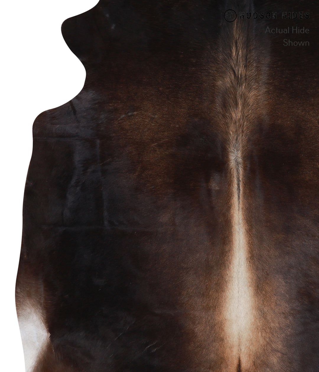 Chocolate X-Large Brazilian Cowhide Rug 7'0"H x 5'8"W #A4656 by Hudson