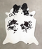 Black and White XX-Large Brazilian Cowhide Rug 7'6